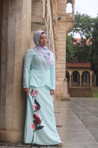 Heliza Peplum Dress in Mint