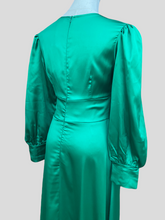 Load image into Gallery viewer, Grecian Button Down Dress in Emerald Green