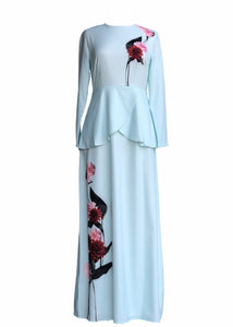 Heliza Peplum Dress in Mint