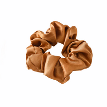 Load image into Gallery viewer, 2 Pack Bronze &amp; Truffle Satin Hair Scrunchies